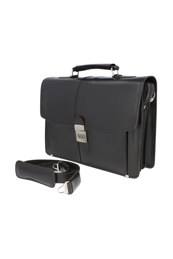 Casnom Small Leather Black Hand Bag