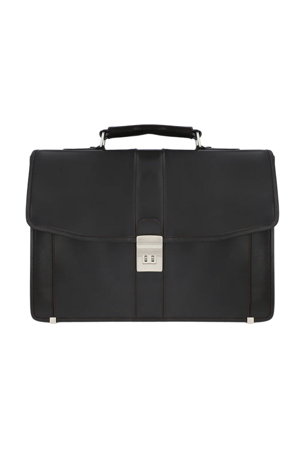 Casnom Small Leather Black Hand Bag