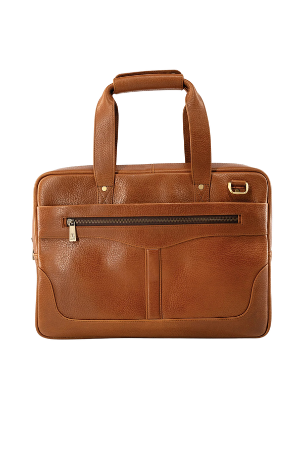 Casnom Bronze Laptop Leather Bag
