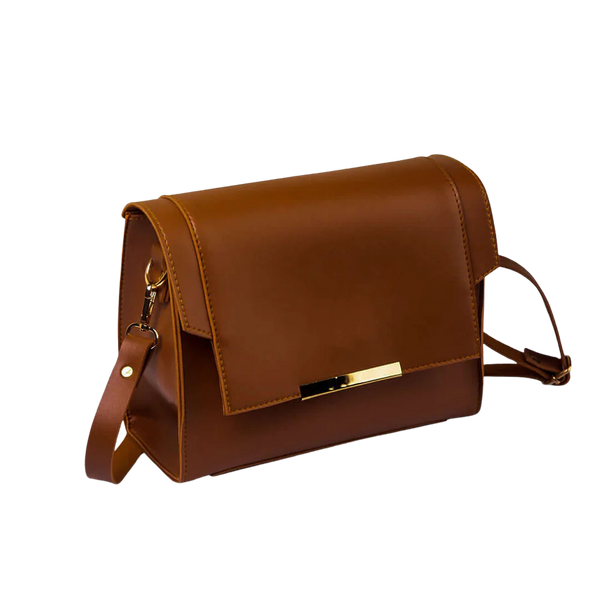 Casnom Blaze Brown Ladies Leather Hand Bag
