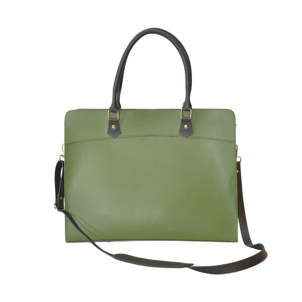 Casnom Green Leather Ladies Hand Bag