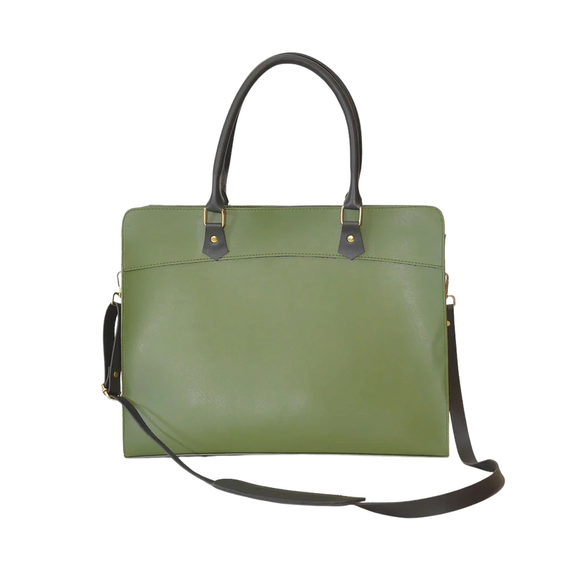 Casnom Green Leather Ladies Hand Bag